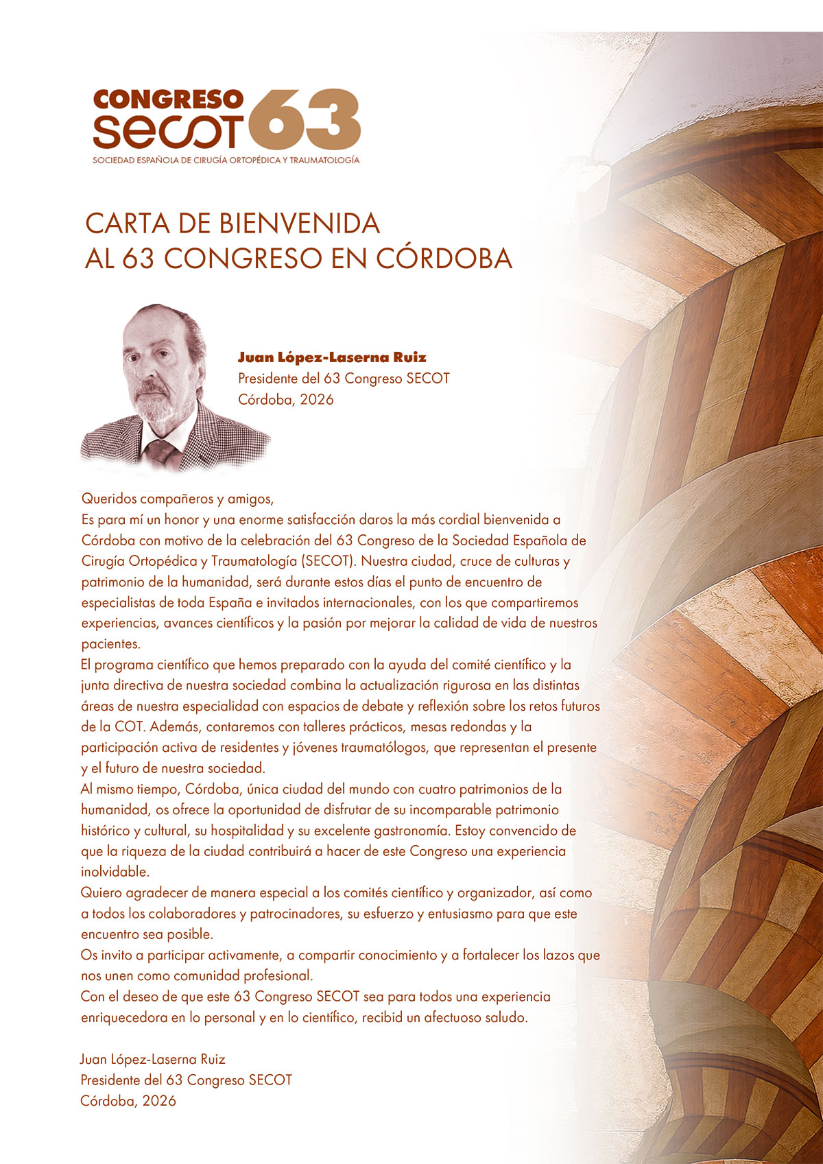 Carta Presidente 63 CONGRESO SECOT